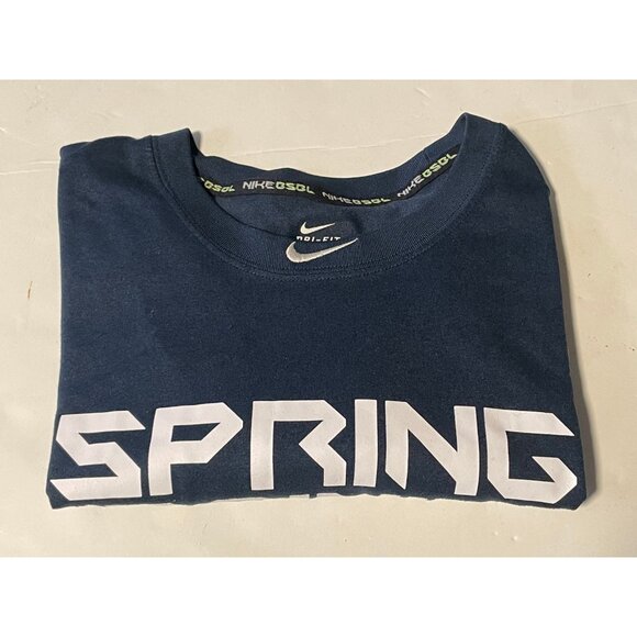 Nike Baseball Spring Training shirt mens medium Dri Fit performance apparel blue - Picture 9 of 10